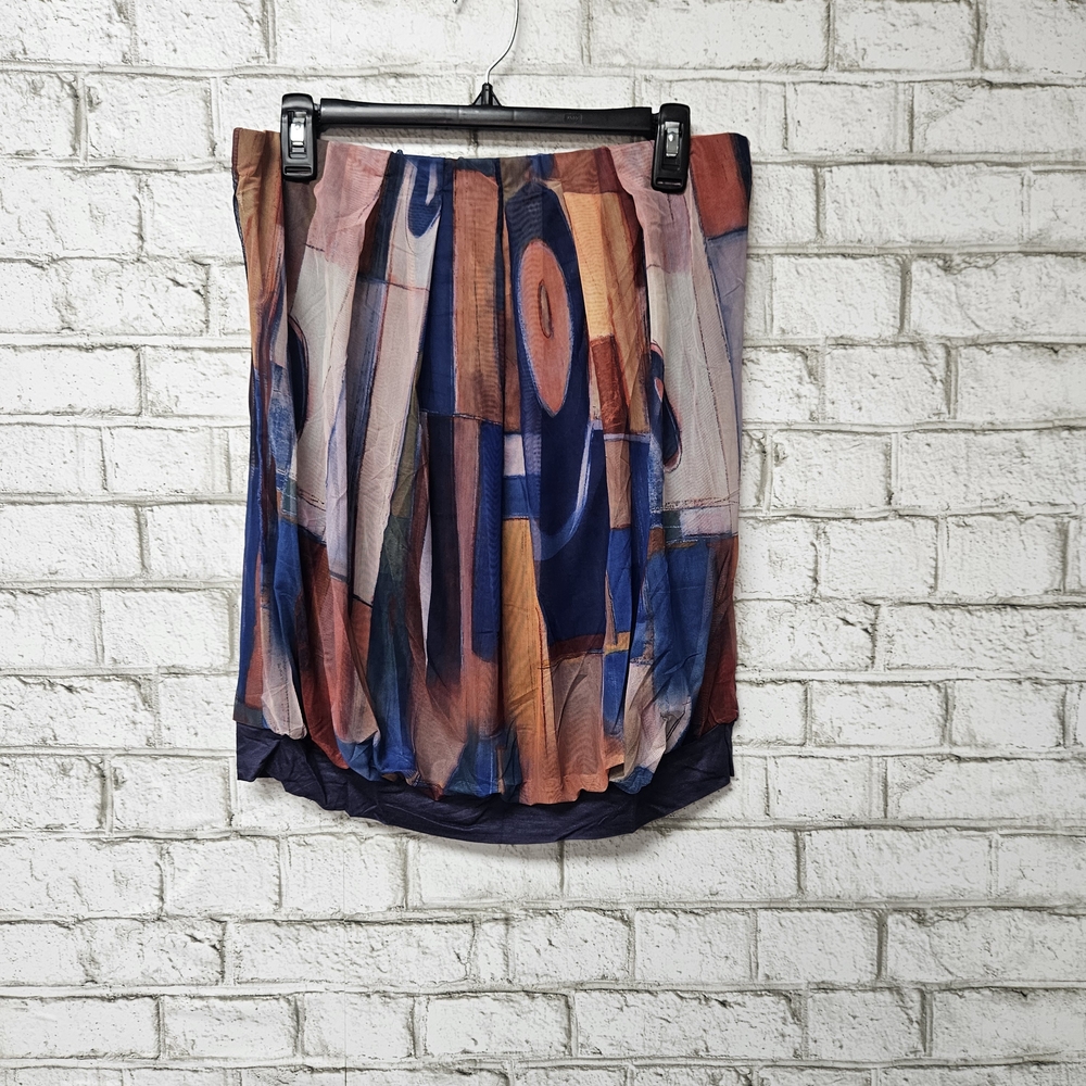 Women's Multicolor Geometric Pattern Tube Top Size L NWT